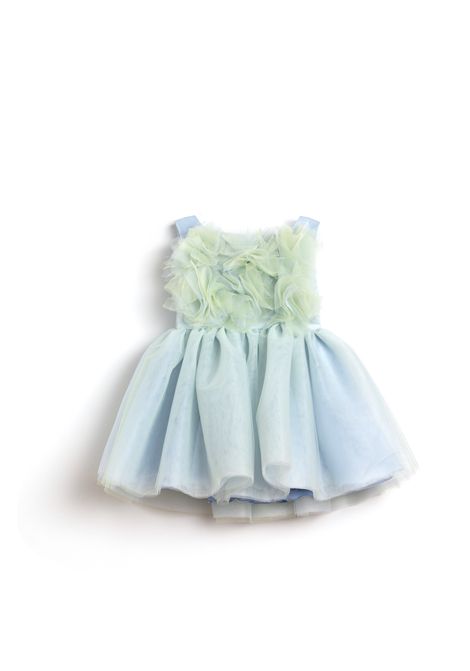 Abito con applicazione A' LAPAGE | DOMODOSSOLA AL02CELESTE/LIME